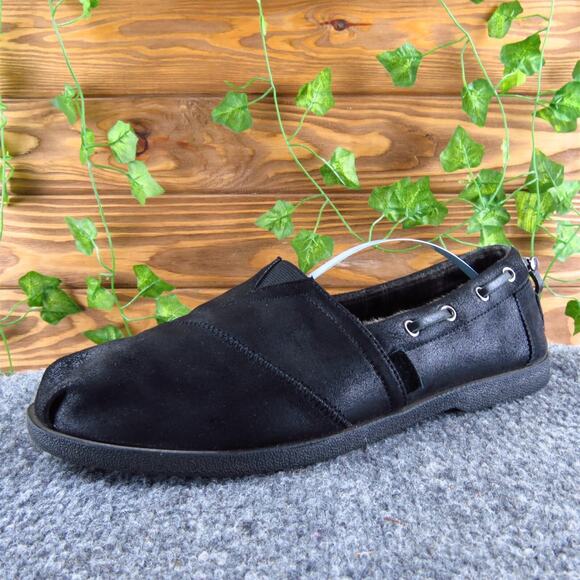 Bobs By Skechers Women's Memory Foam Boat Shoe Black Synthetic Sz 9 Medium Used - Picture 1 of 7